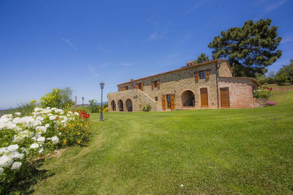 네론톨라 Tenuta Angelici Winery Casa Contea With Pool And Panoramic Pool Cortona 빌라 객실 사진